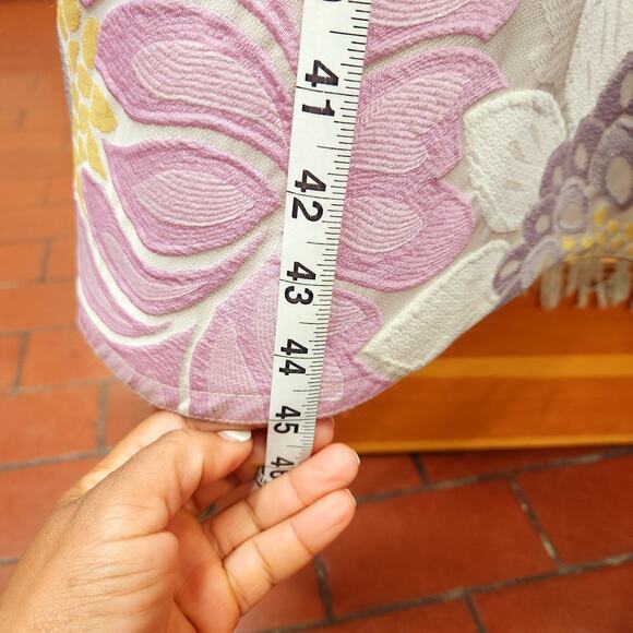 Stunning Womens Floral Pastel Green Pink Embroidered Heavy Wrap Skirt 2XL - 3XL - Picture 5 of 7